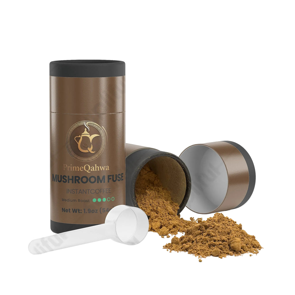 PrimeQahwa Mushroom Fuse Instant Coffee (Medium Roast)