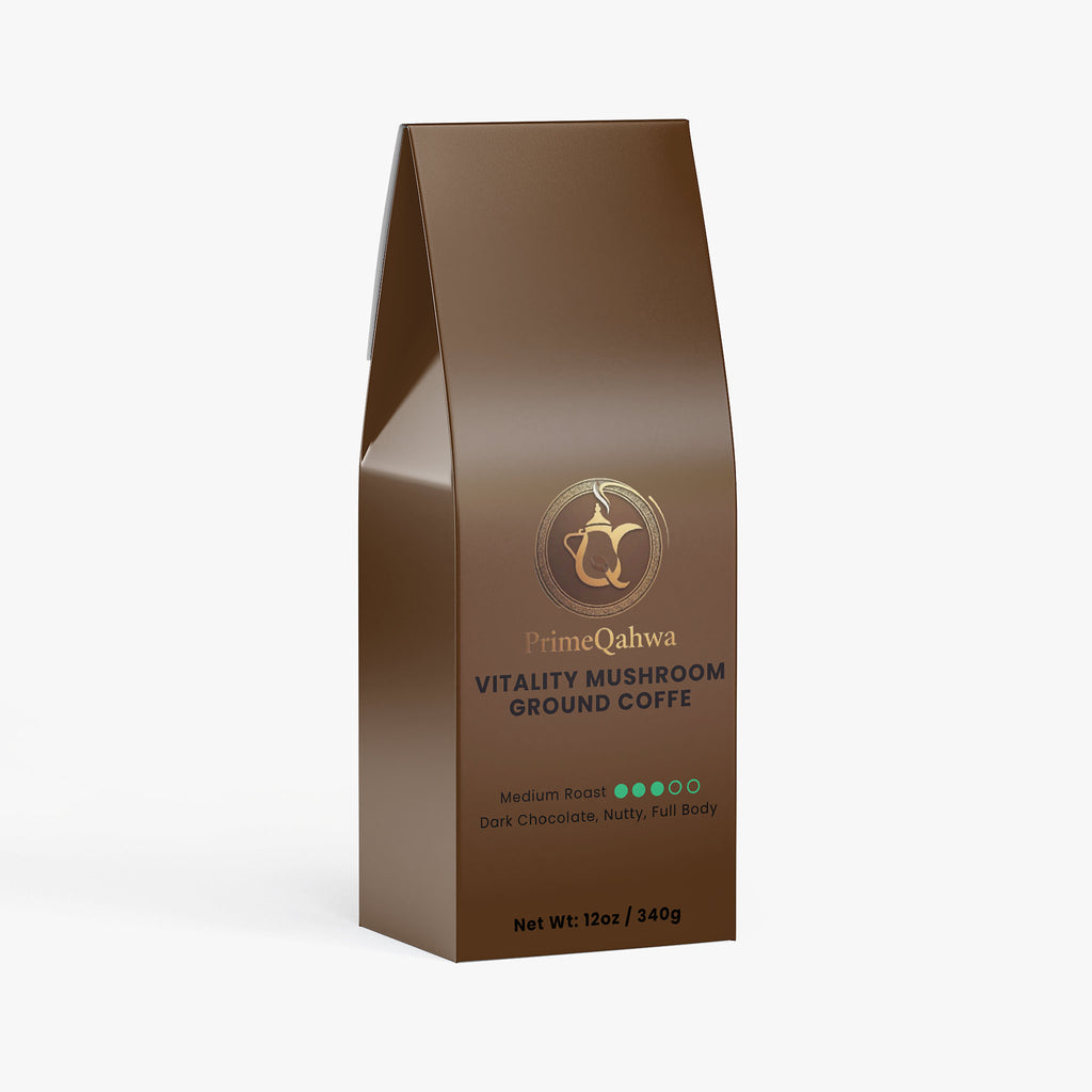 PrimeQahwa Vitality Mushroom Coffee (Medium Roast)