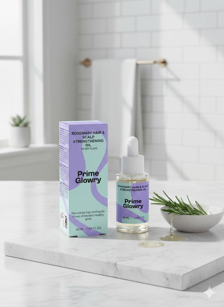 PrimeGlowry Rosemary Hair & Scalp Strengthening Oil