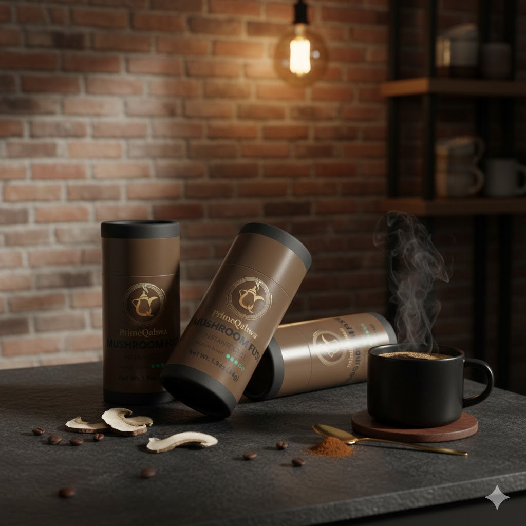 PrimeQahwa Mushroom Fuse Instant Coffee (Medium Roast)