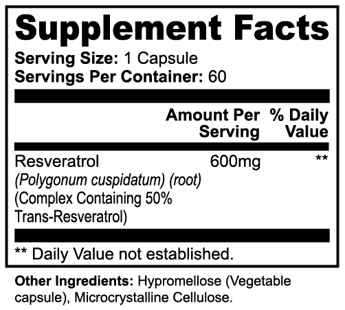 Primefuel Resveratrol 50% 600mg