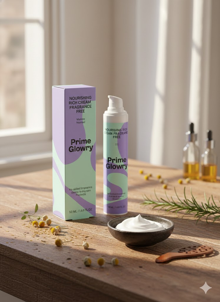 PrimeGlowry Nourishing Rich Cream, Fragrance Free