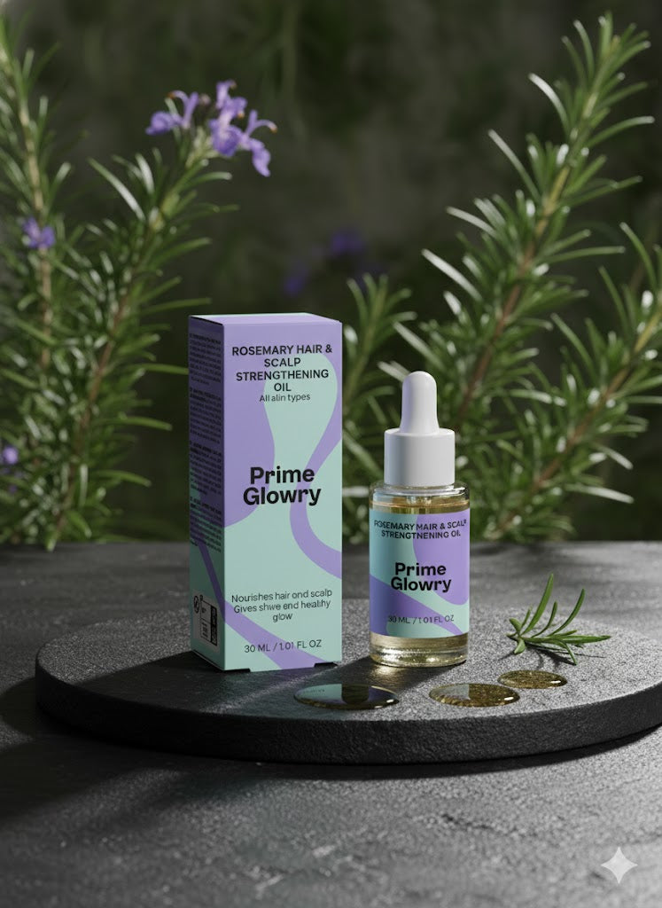 PrimeGlowry Rosemary Hair & Scalp Strengthening Oil