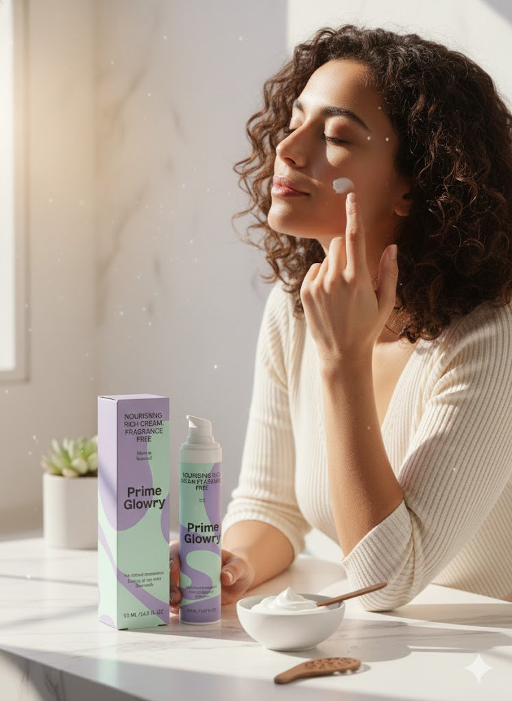 PrimeGlowry Nourishing Rich Cream, Fragrance Free