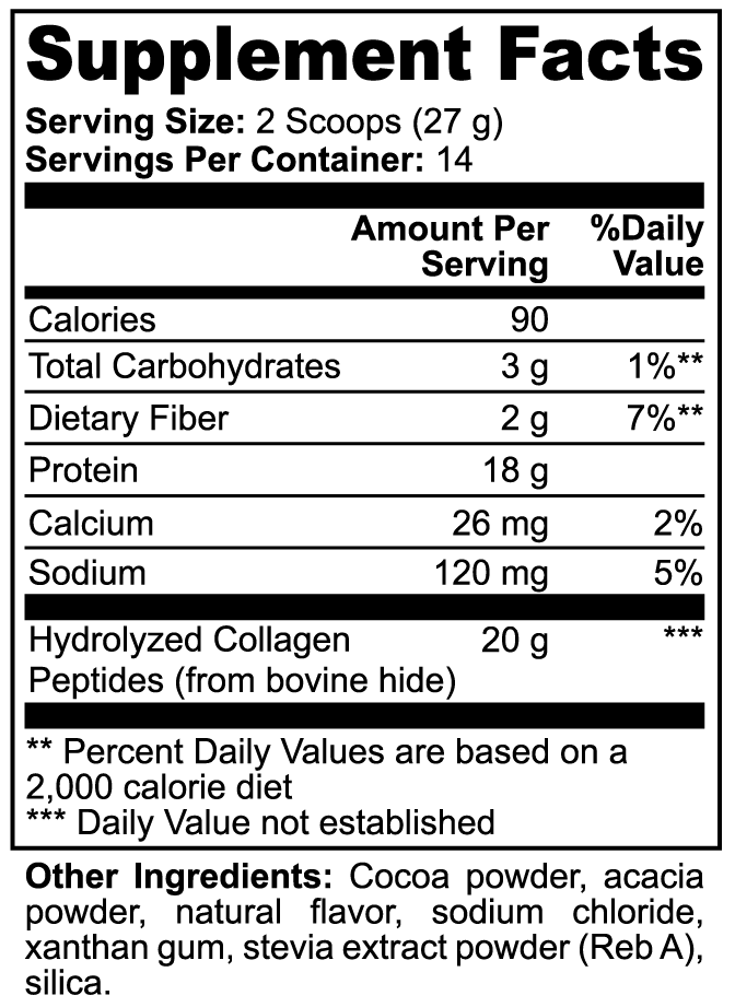Primefuel Grass-Fed Collagen Peptides Powder (Chocolate)