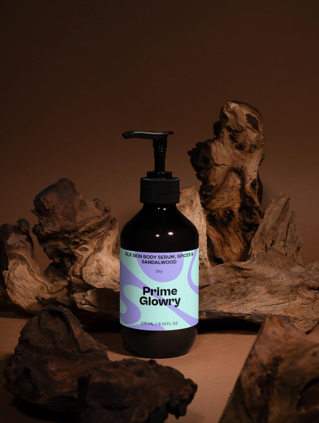 PrimeGlowry Silk Skin Body Serum, Spices & Sandalwood