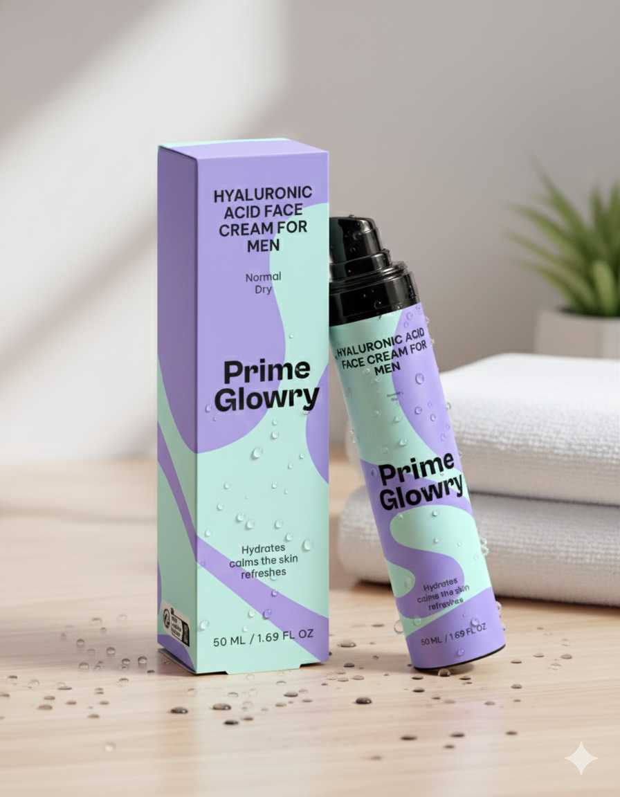 PrimeGlowry Hyaluronic Acid Face Cream for Men